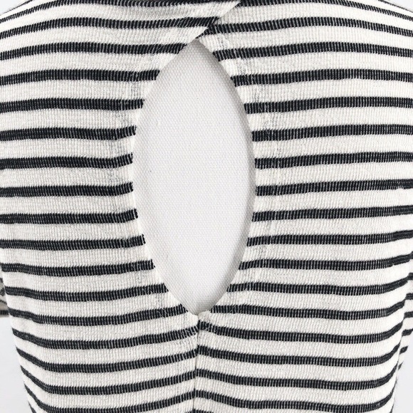 Andree by Unit for Anthropologie Womens Size Medium Striped Split Back Shirt - Picture 5 of 9